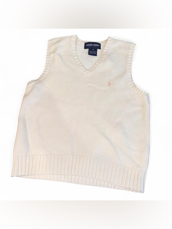 Ralph Lauren Tops - Ralph Lauren White V-Neck Cotton Knit Vest